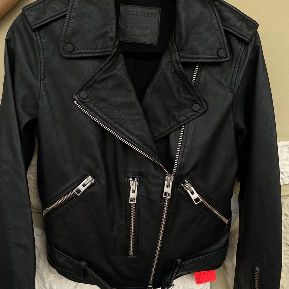 All Saints Black Leather Jacket